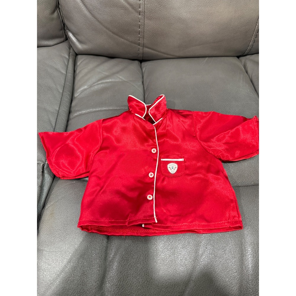 American Girl Pleasant Company 1997 Red Satin Christmas‎ Pajama Top Vintage Doll